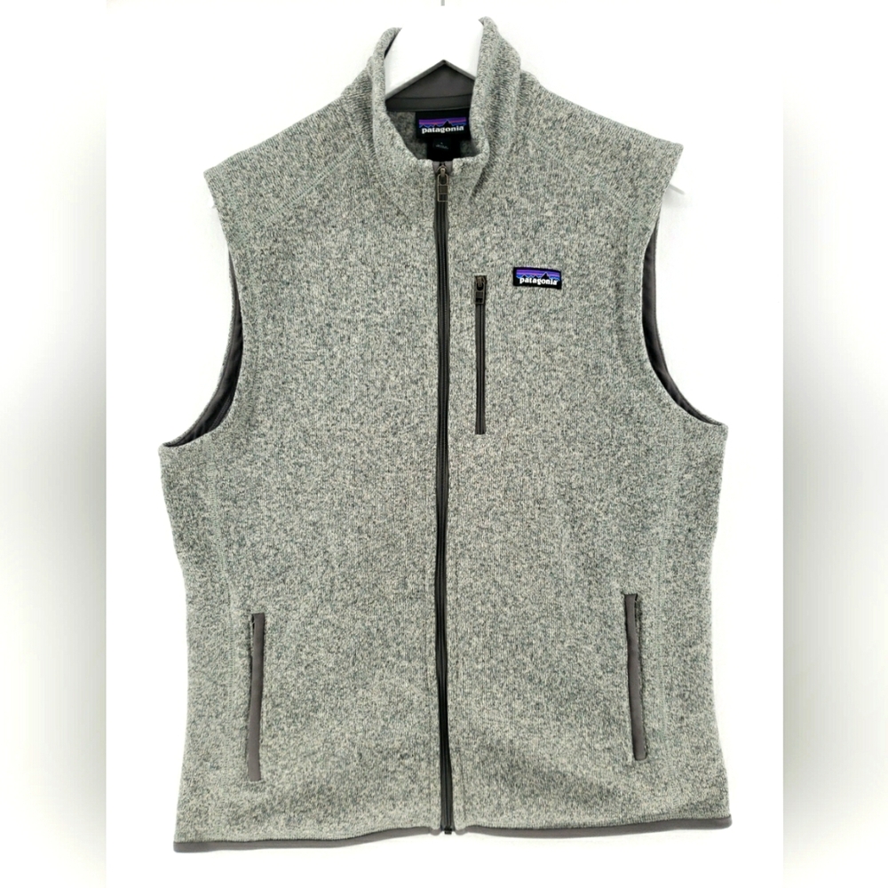 Patagonia Men's Better Sweater Fleece Vest Size Large Gray Full Zip